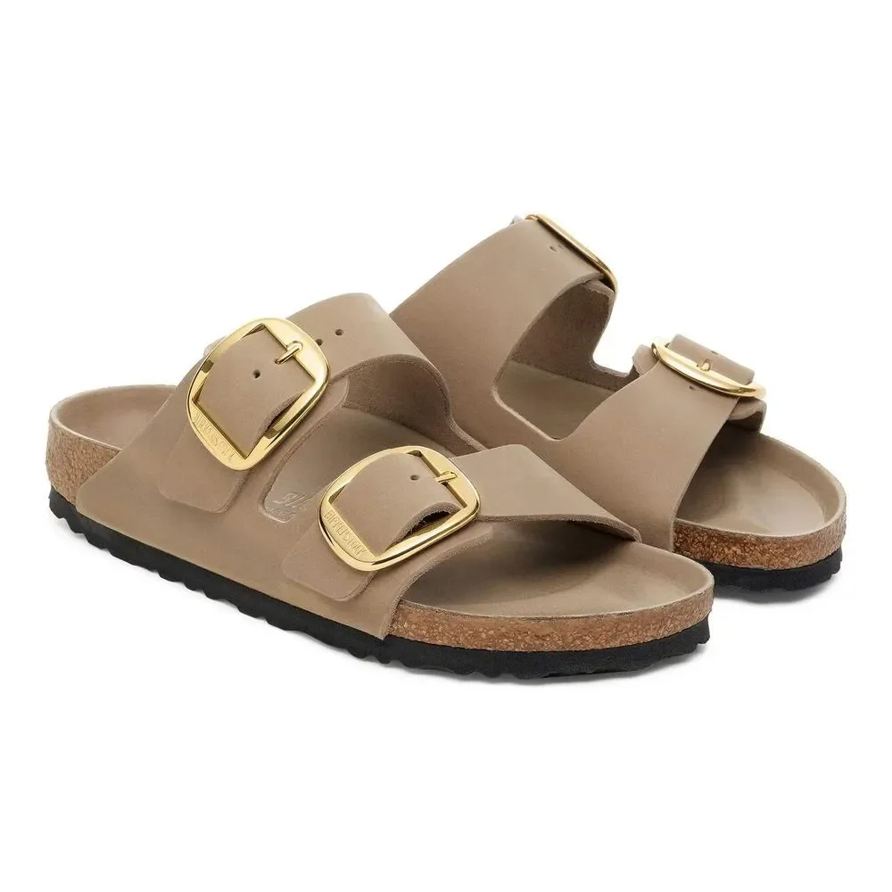 Birkenstock Arizona Big Buckle Leather Narrow Fit Sandals EU 39 Tobacco Brown